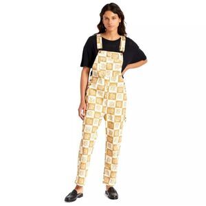 BRIXTON WOMEN CHRISTINA CROP OVERALL JUMPSUIT MEDAL BRONZE